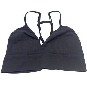 PINK Victorias Secret Size Small Strappy Gray Seamless Bralette Wirefree Stretch